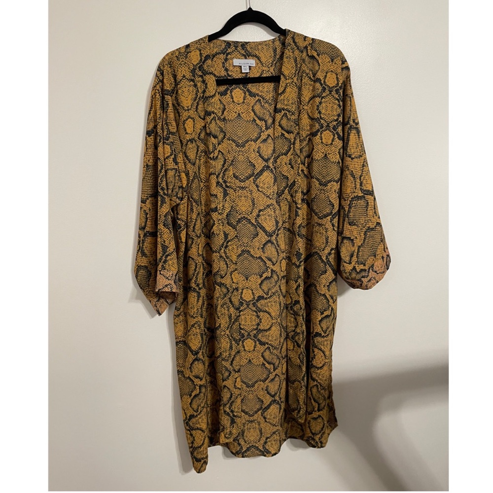 Allison joy yellow snakeskin kimono